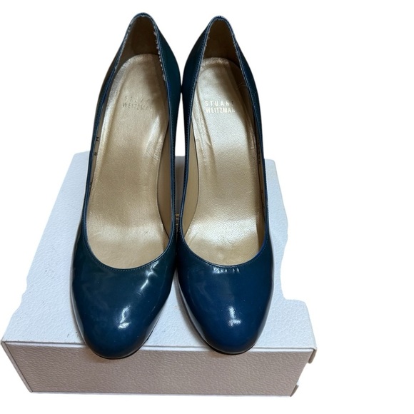 Stuart Weitzman Shoes - Stuart Weitzman . Blue Patent Leather Heels